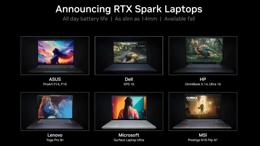 AI PC该有的样子!英伟达RTX Spark:老电脑都可以扔了